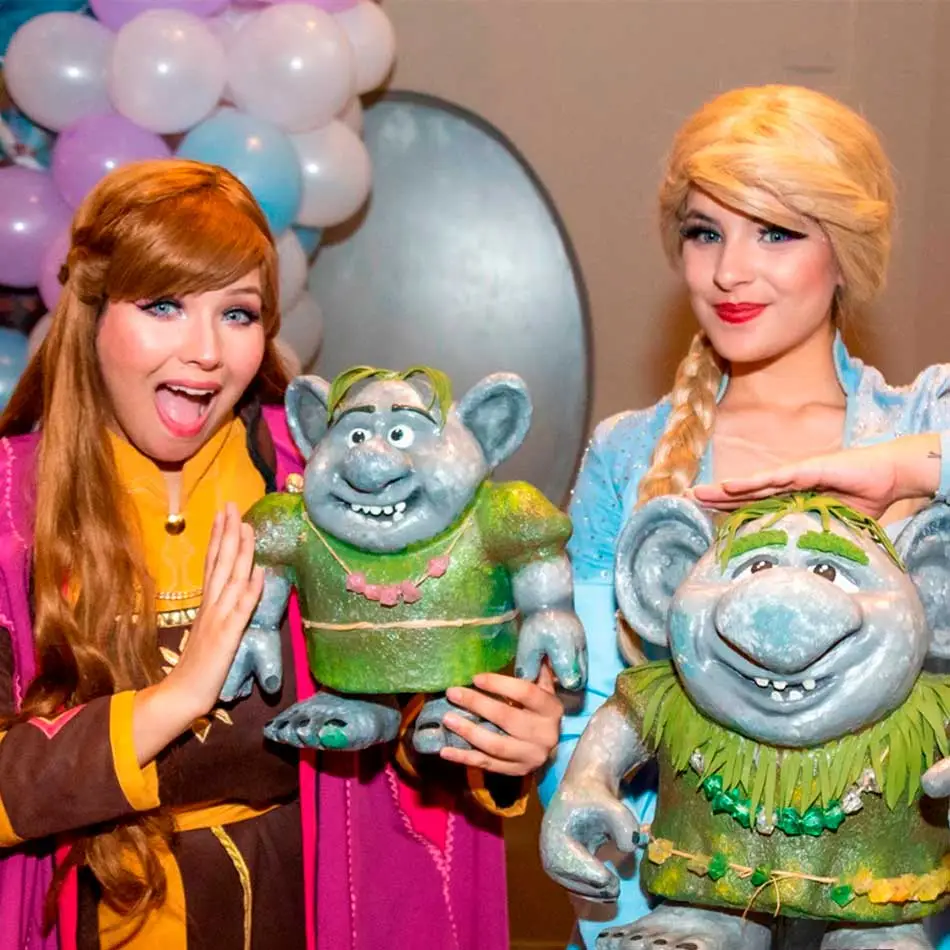 Elsa e ana em aniversario magico