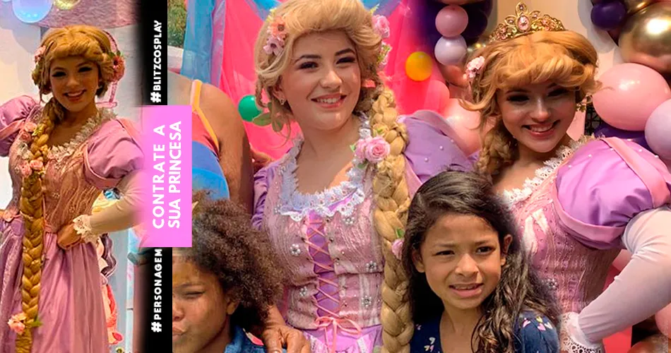 Contratar Rapunzel personagem vivo